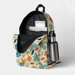 Sac À Dos Imprimé Motif floral bohème dessiné à la main de manière a