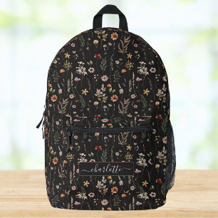 Sac À Dos Imprimé Motif floral de fleurs sauvages jolies aquarelle 