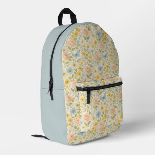 Sac À Dos Imprimé Motif floral vintage coloré avec papillons
