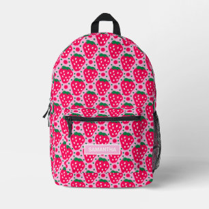 Sac À Dos Imprimé Motif fraise personnalisé