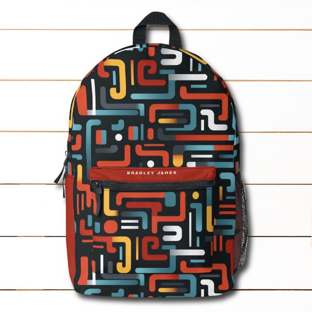 Sac À Dos Imprimé Motif géométrique Abstrait moderne personnalisé (Créateur téléchargé)