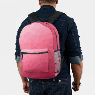 Sac À Dos Imprimé Motif géométrique en maille à dégradé rose