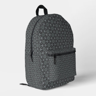Sac À Dos Imprimé Motif géométrique gris acier