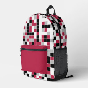 Sac À Dos Imprimé Motif géométrique Magenta moderne