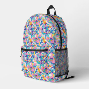 Sac À Dos Imprimé Motif géométrique violet et rose