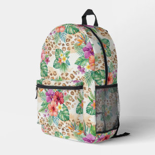 Sac À Dos Imprimé Motif Imprimé Léopard Floral Tropical