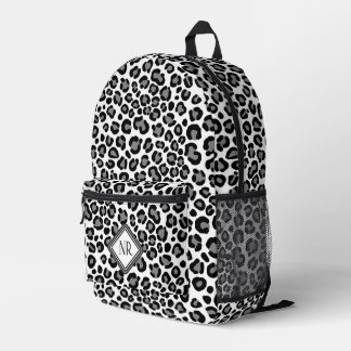 Sac À Dos Imprimé Motif léopard noir et blanc Cheetah Monogram