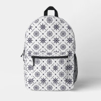 Motif nautique avec volant et boussole