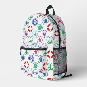 Sac À Dos Imprimé Motif nautique coloré
