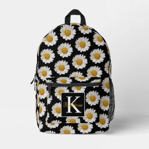 Sac À Dos Imprimé Motif noir marguerite blanc