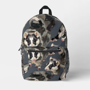 Sac À Dos Imprimé Motif Opossum en mosaïque