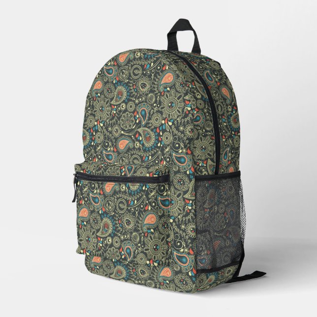 Sac À Dos Imprimé Motif Paisley 3 (Coin arrière droit)