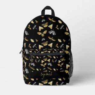 Sac À Dos Imprimé Motif papillon de papillon noir