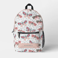 Motif papillon rose