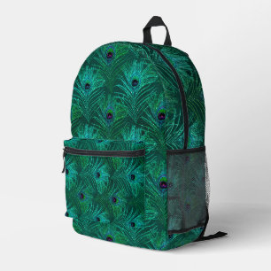 Sac À Dos Imprimé Motif Peacock turquoise