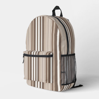 Sac À Dos Imprimé Motif rayures tons terre neutres Design