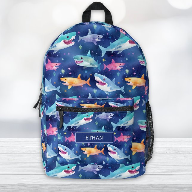 Sac À Dos Imprimé motif requin cool Imprimer (Créateur téléchargé)