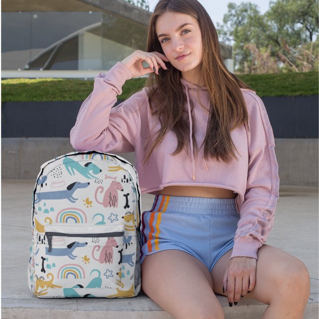 Sac À Dos Imprimé Motif sans couture enfant | Drôle Chien Filles Mod (Créateur téléchargé)