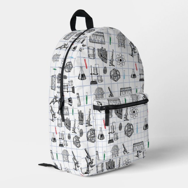 Sac À Dos Imprimé Motif scientifique en chimie scientifique Retour à (Coin arrière gauche)