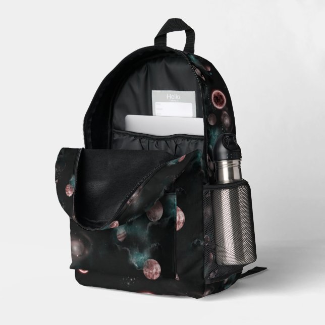 Sac À Dos Imprimé Motif Spatial  (Coin arrière droit (ouvert))