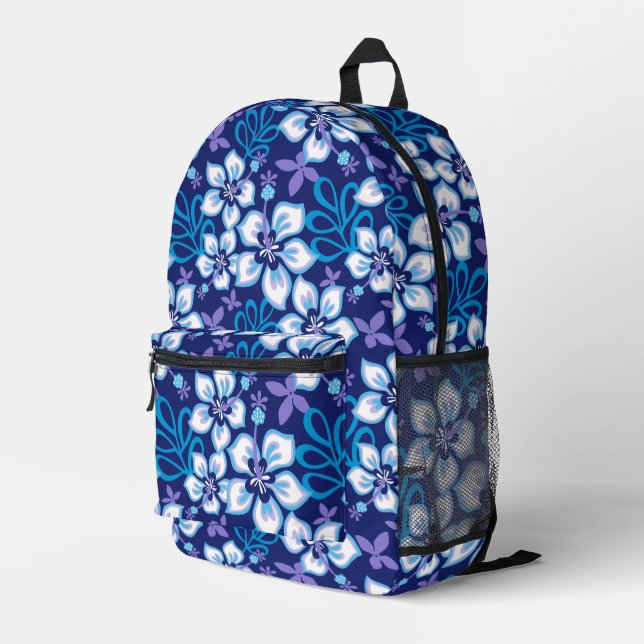 Sac À Dos Imprimé Motif SURF JUNGLE EN BLEU (Coin arrière droit)