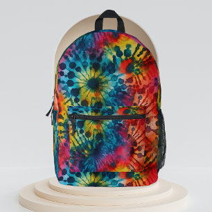 Sac À Dos Imprimé Motif Tie and Dye Coloré