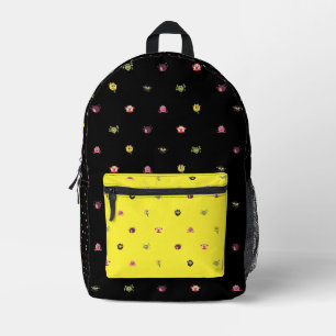 Sac À Dos Imprimé motif troll poche jaune