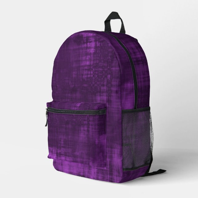 Sac À Dos Imprimé Motif VELVET PURPLE (Coin arrière droit)