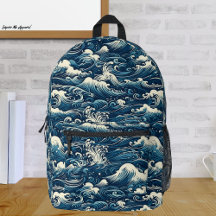 Motif vintage Blue Rough Waves
