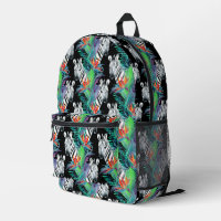 Motif Zèbre Et Fleurs Exotiques