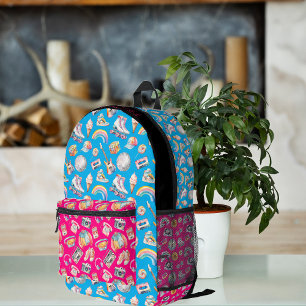 Sac À Dos Imprimé Motifs Rétro Cool 80s 90s   Monogramme Coloré