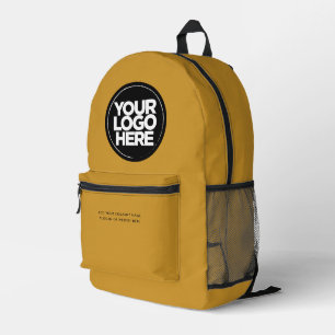 Sac À Dos Imprimé Moutarde Logo et texte personnalisés