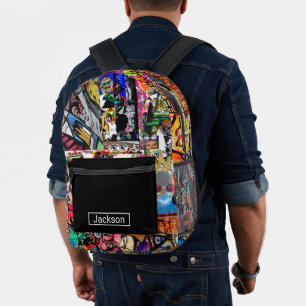 Sac À Dos Imprimé Mur de graffiti
