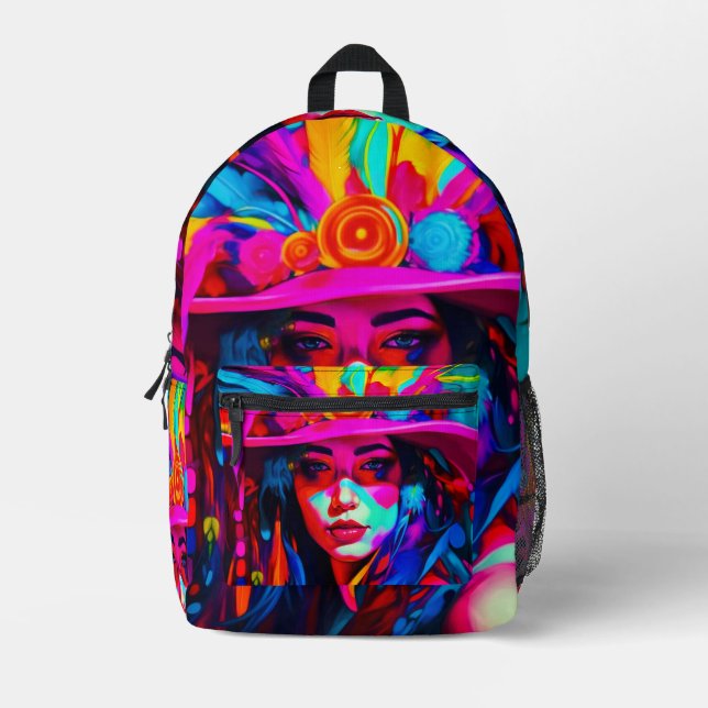 Sac À Dos Imprimé Muse vibrante (Recto)