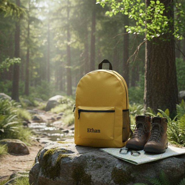 Sac À Dos Imprimé Mustard Yellow Back to School Backpack (Créateur téléchargé)