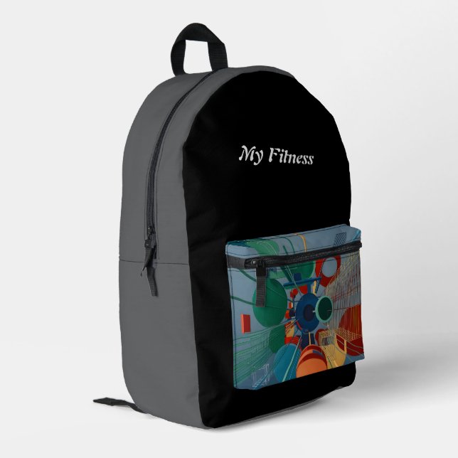 Sac À Dos Imprimé My fitness (Coin arrière gauche)