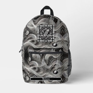 Sac À Dos Imprimé Nanomètre Chip Plaid Géométrique Taiwan Monogramme