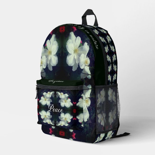Sac À Dos Imprimé Nature Inspirante Paix Et Beauté (Coin arrière droit)