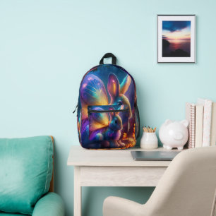 Sac À Dos Imprimé Neon Bunny