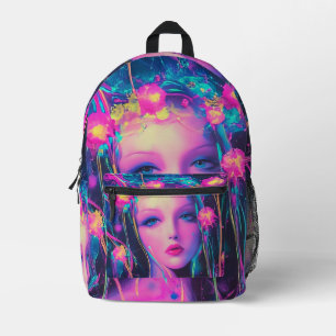 Sac À Dos Imprimé Neon, déesse Alien