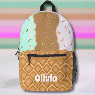 Sac À Dos Imprimé Nom de la glace à la menthe au chocolat et à la fr
