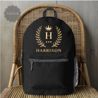 Nom de la Personnaliser et premier monogramme noir