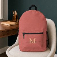 Nom du monogramme personnalisé rose moderne