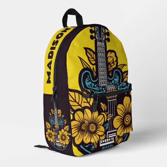 Sac À Dos Imprimé Nom et couleur personnalisés (Coin arrière gauche)