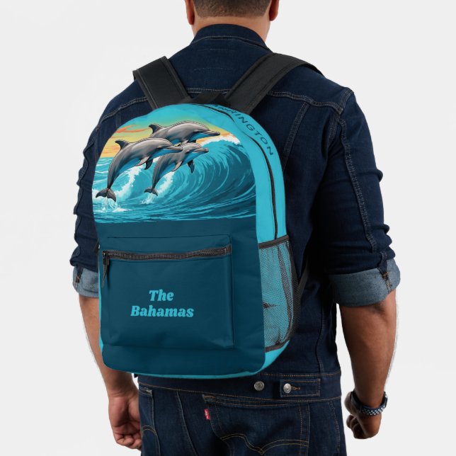 Sac À Dos Imprimé Nom et emplacement personnalisés Dauphin (Insitu (Modèle))