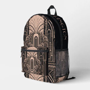 Sac À Dos Imprimé Nom personnalisé Art Déco