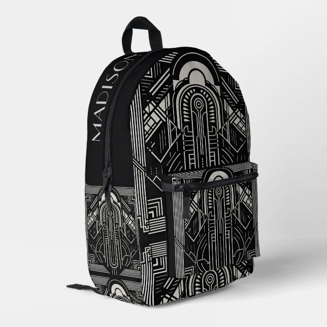 Sac À Dos Imprimé Nom personnalisé Art Déco (Coin arrière gauche)