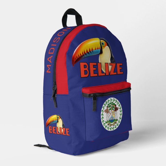 Sac À Dos Imprimé Nom personnalisé Belize (Coin arrière gauche)