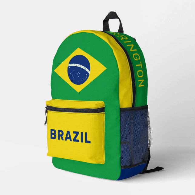 Sac À Dos Imprimé Nom personnalisé Brésil (Coin arrière droit)