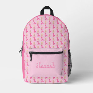 Sac À Dos Imprimé Nom personnalisé d'une Sirène d'Imaginaire rose